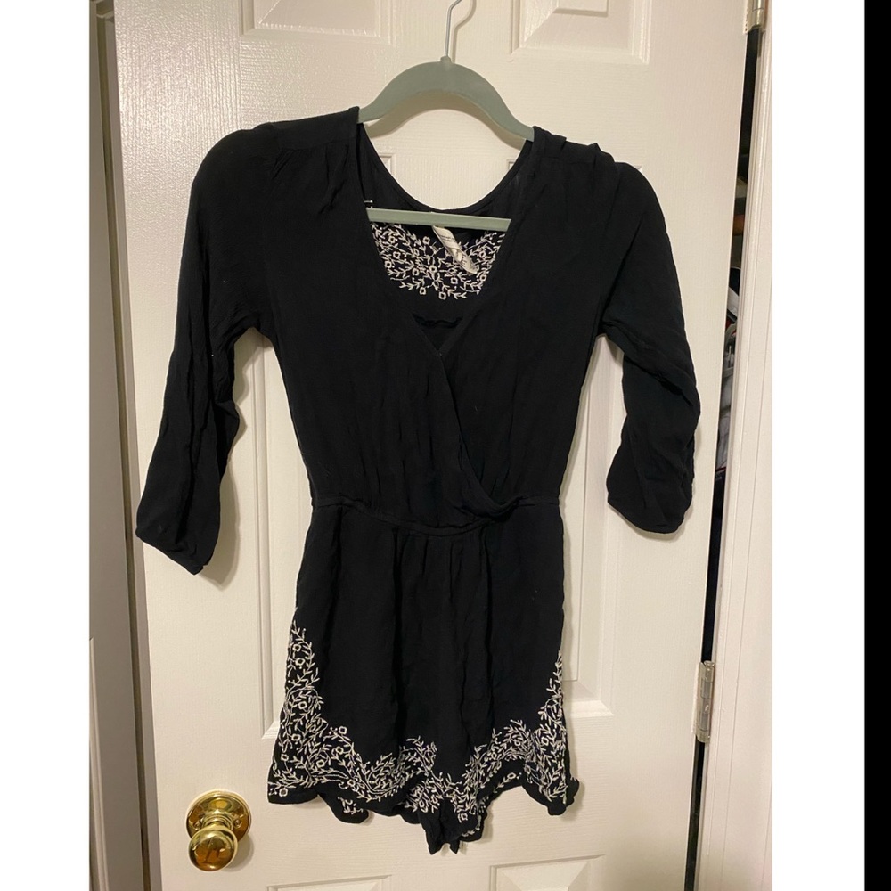 Black and white romper